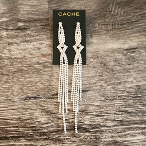 NWT Caché rhinestone dangle earrings